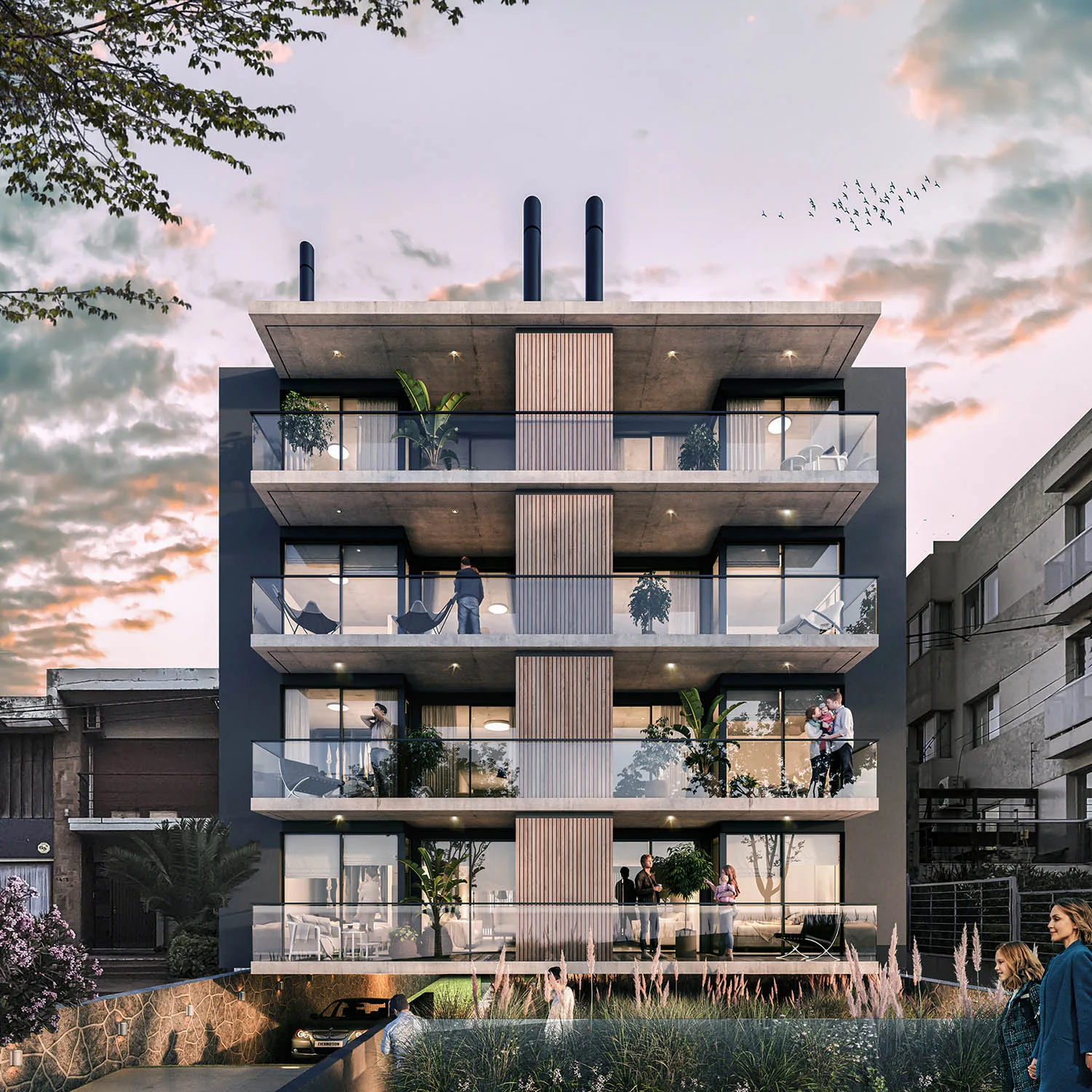 Menara One exterior architectural render